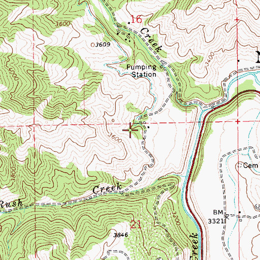 Topographic Map of Wilderness Ranch Fire Protection District, ID