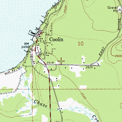 Topographic Map of Coolin Cavanaugh Bay Fire District, ID