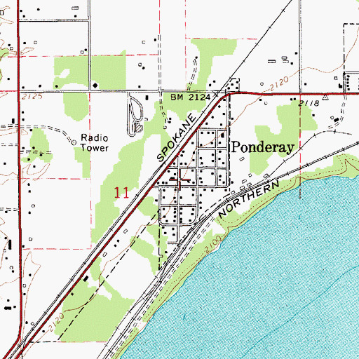 Topographic Map of Northside Fire District Station 1, ID