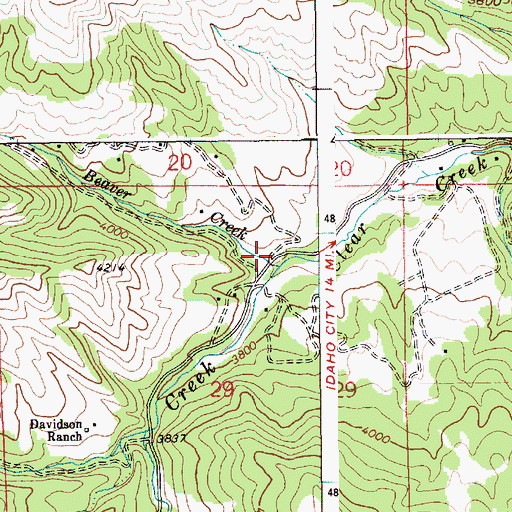 Topographic Map of Clear Creek Volunteer Fire Department, ID