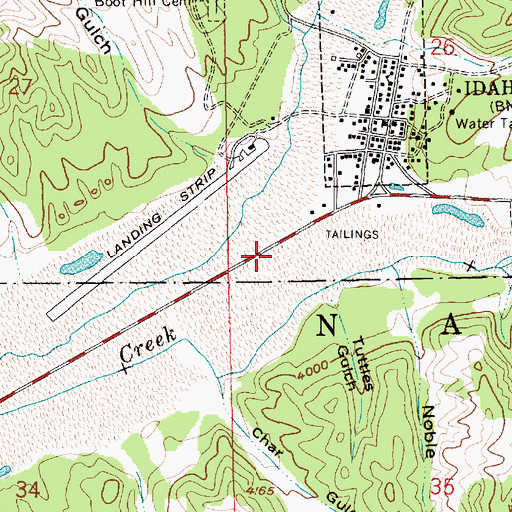 Topographic Map of Idaho City Volunteer Fire Department, ID