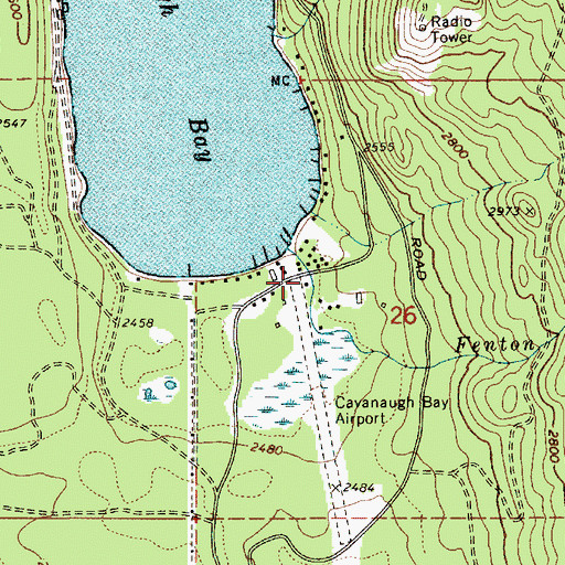Topographic Map of Idaho Department of Lands Priest Lake Fire Protection District Station, ID