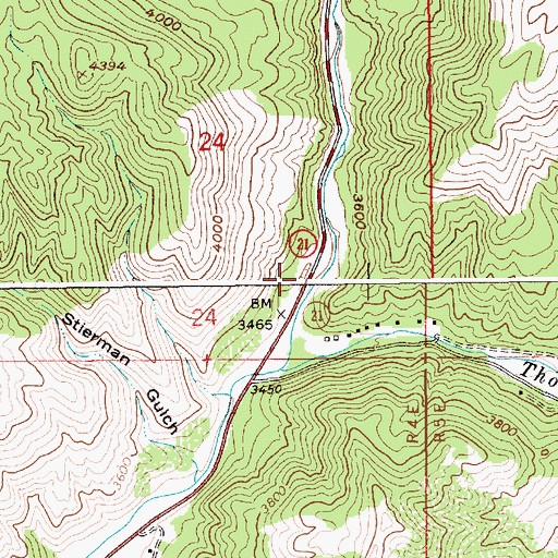 Topographic Map of Valley of the Pines Volunteer Fire Department, ID