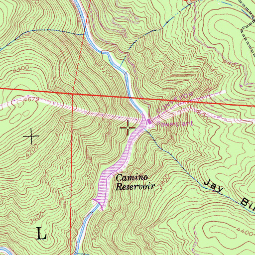 Topographic Map of Jay Bird Canyon, CA