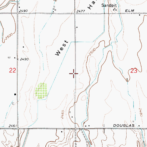 Topographic Map of Middleton Rural Fire District Station 2, ID