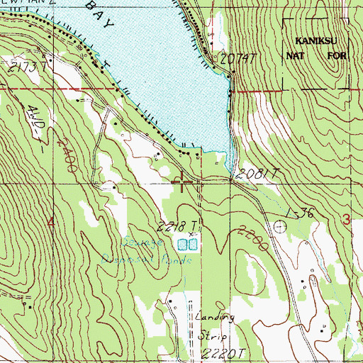 Topographic Map of Selkirk Fire Bottle Bay Station, ID