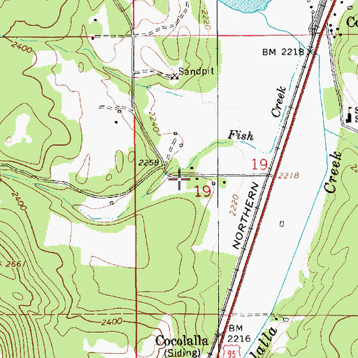 Topographic Map of Selkirk Fire Cocolalla Station, ID