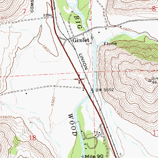Topographic Map of Ketchum Fire Department Station 2, ID
