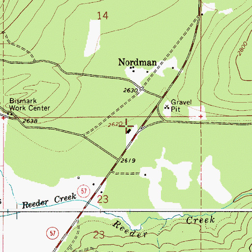 Topographic Map of West Priest Lake Fire Department Station 2, ID