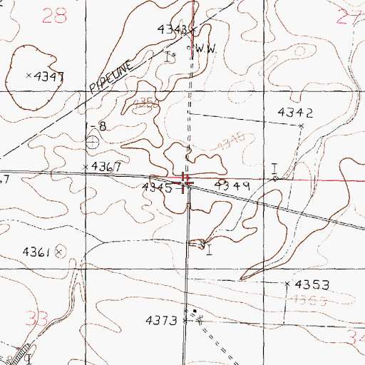 Topographic Map of Raft River Fire Protection District Station 3, ID