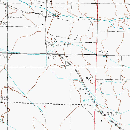 Topographic Map of Raft River Fire Protection District Station 2, ID
