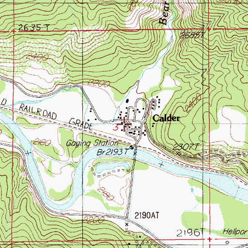 Topographic Map of Saint Joe Valley Fire District, ID