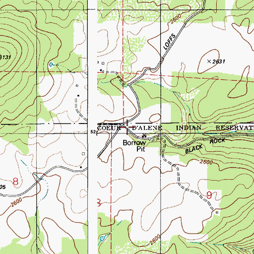 Topographic Map of Worley Fire District Station 6, ID