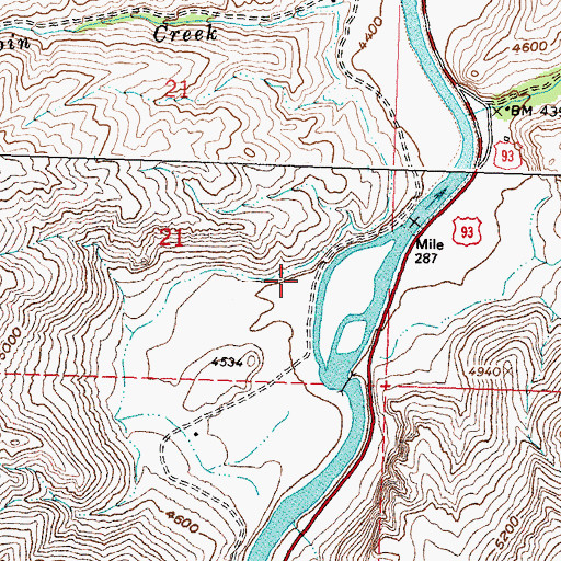 Topographic Map of Elk Bend Fire Protection District Station 4, ID