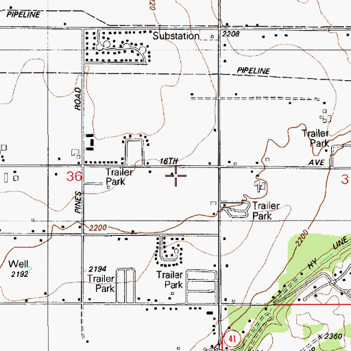 Topographic Map of Kootenai County Fire and Rescue Station 3, ID