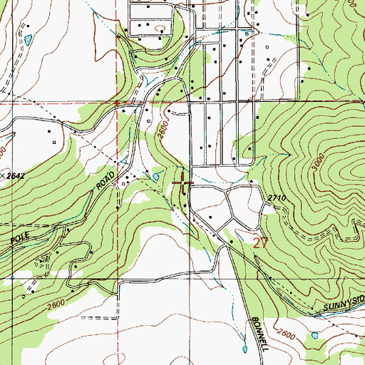 Topographic Map of Kootenai County Fire and Rescue Station 6, ID