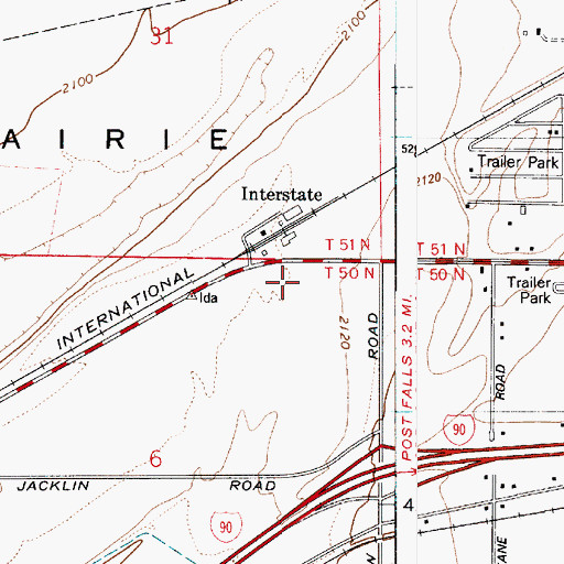 Topographic Map of Kootenai County Fire and Rescue Station 2, ID