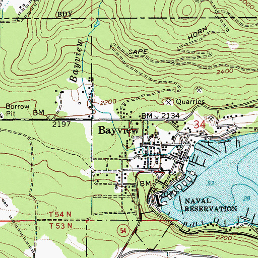 Topographic Map of Timberlake Fire Protection District Station 5, ID