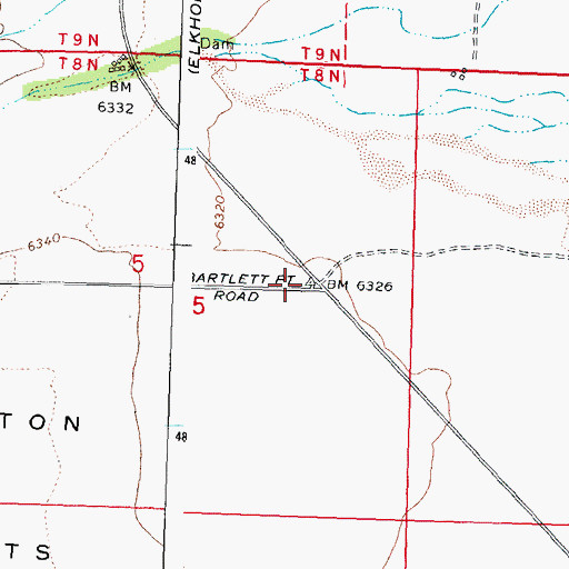 Topographic Map of South Custer Rural Fire District, ID