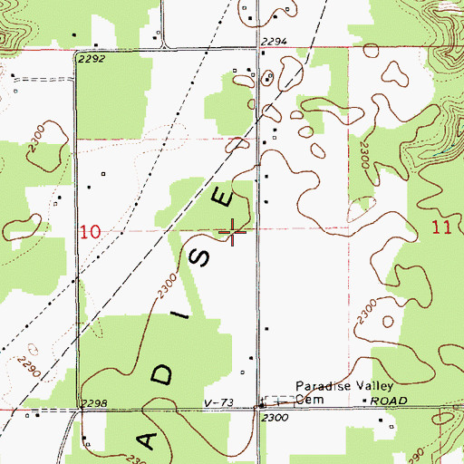 Topographic Map of Paradise Valley Fire Department, ID