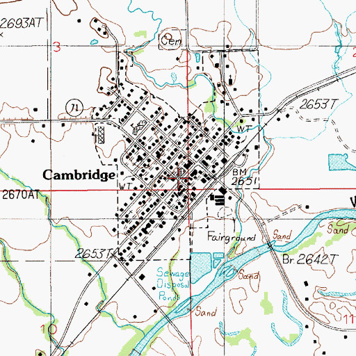 Topographic Map of Cambridge Fire Protection District, ID