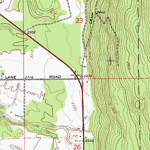 Topographic Map of North Bench Fire Department Station 2, ID