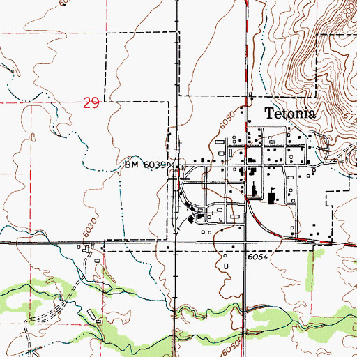 Topographic Map of Teton County Fire Protection District Station 3, ID