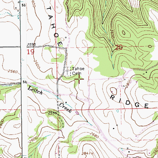 Topographic Map of Ridge Runner Fire Department, ID
