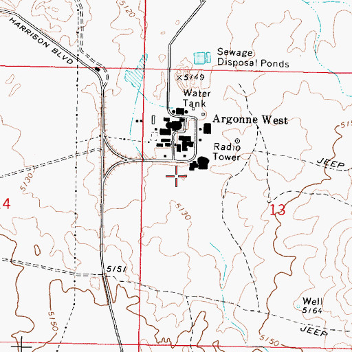 Topographic Map of Idaho National Laboratory Safety Department Station 2, ID