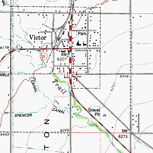Topographic Map of Teton County Fire Protection District Station 2, ID