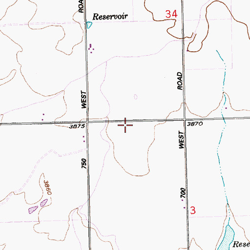 Topographic Map of Shoshone City Rural Fire District Station 2, ID
