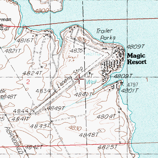 Topographic Map of West Magic Fire District Station 2, ID
