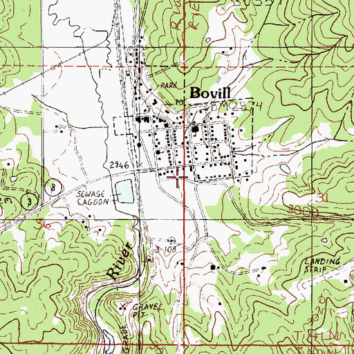 Topographic Map of Bovill Fire Department, ID