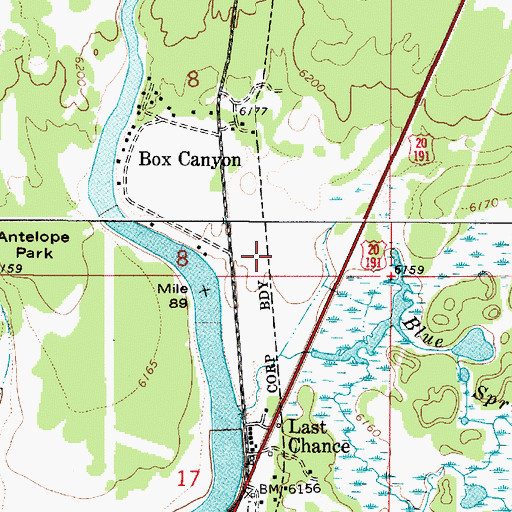 Topographic Map of Island Park Fire Department Station 2, ID