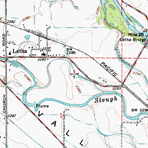 Topographic Map of Gem County Fire District 1 Station 2, ID