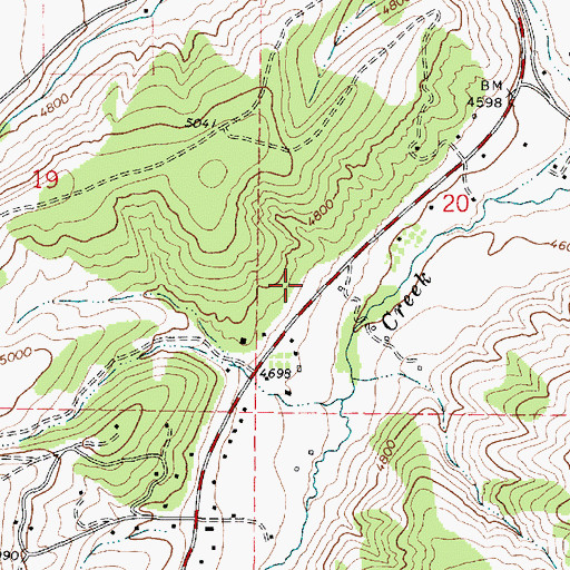 Topographic Map of Pocatello Valley Fire Department Station 2, ID