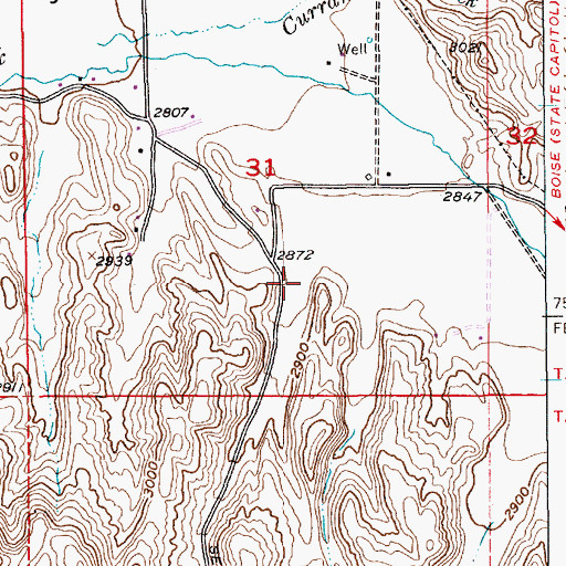 Topographic Map of North Ada County Fire and Rescue Station 3, ID