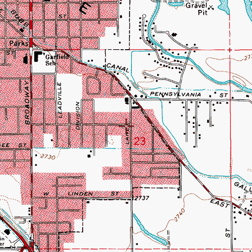 Topographic Map of Boise City Fire Department Station 3, ID