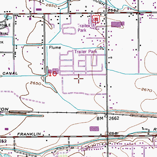 Topographic Map of Boise City Fire Department Station 11, ID