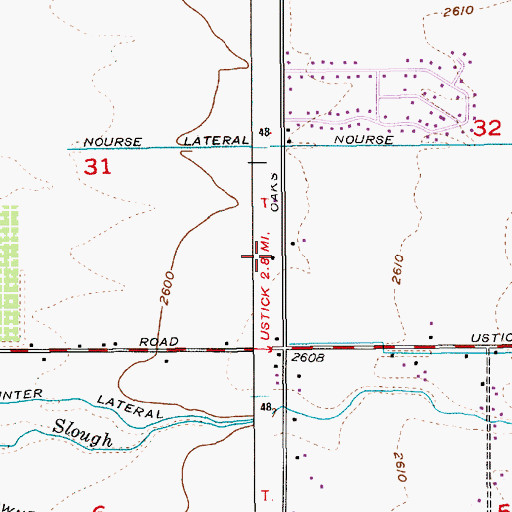 Topographic Map of Meridian Fire Department Station 3, ID