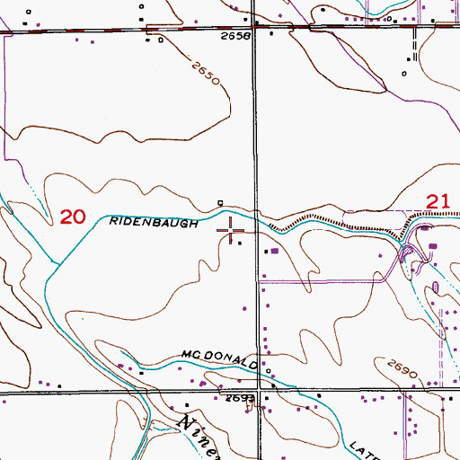 Topographic Map of Meridian Fire Department Station 4, ID