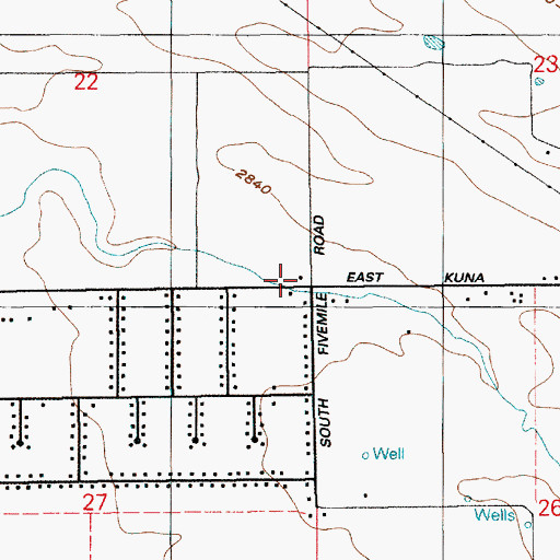 Topographic Map of Kuna Rural Fire District Station 2, ID