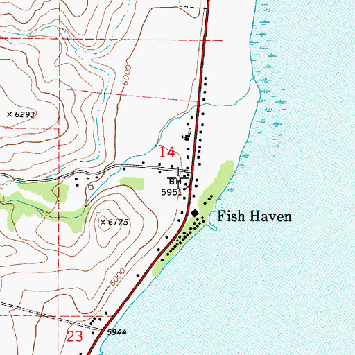 Topographic Map of Bear Lake Volunteer Fire Protection District Station 8, ID