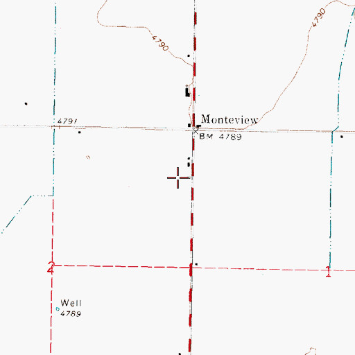 Topographic Map of West Jefferson Fire Control District Station 2, ID