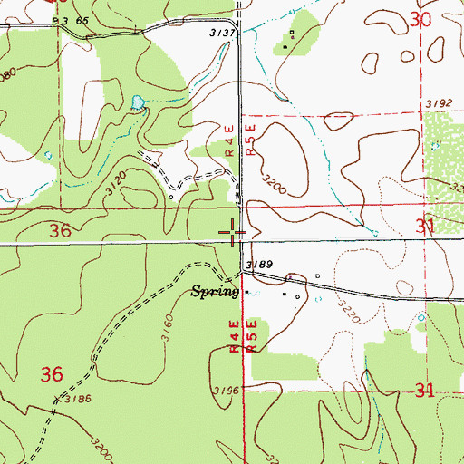 Topographic Map of Glenwood - Caribel Volunteer Fire District, ID