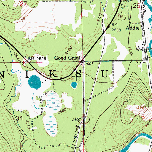 Topographic Map of Hall Mountain Volunteer Fire Department Station 3, ID
