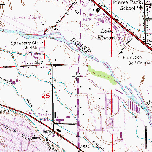 Topographic Map of North Ada County Fire and Rescue Station 1, ID