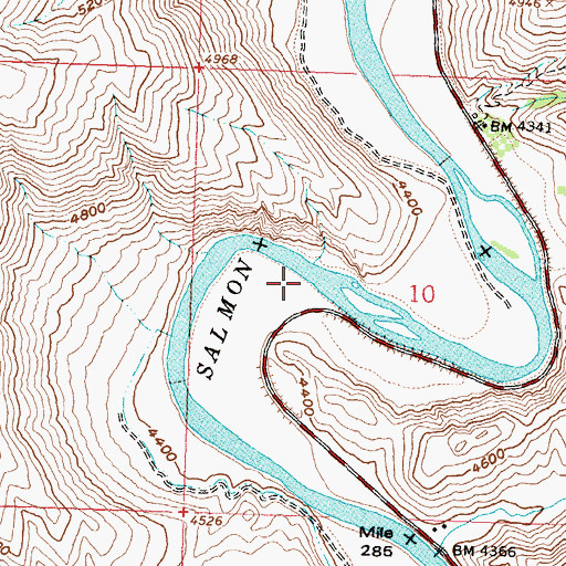 Topographic Map of Elk Bend Fire Protection District Station 1, ID