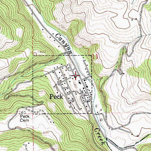 Topographic Map of Big Canyon Fire District, ID
