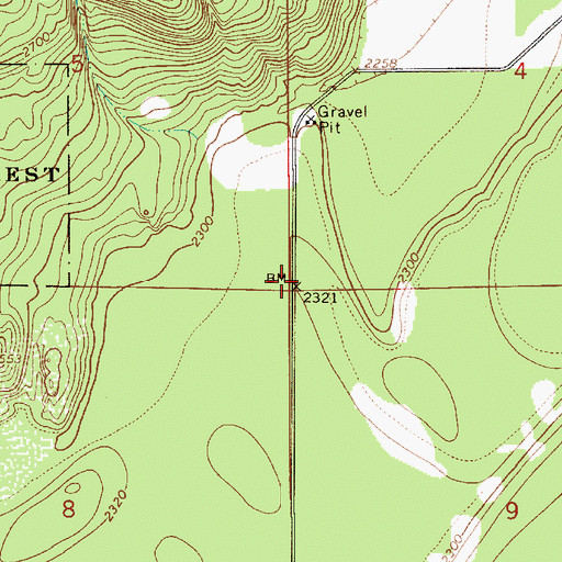 Topographic Map of Spirit Lake Fire Station 3, ID